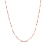 Thumbnail Image 1 of 1.5mm Bead Chain Necklace in Sterling Silver with Rose-Tone Flash Plate - 20"
