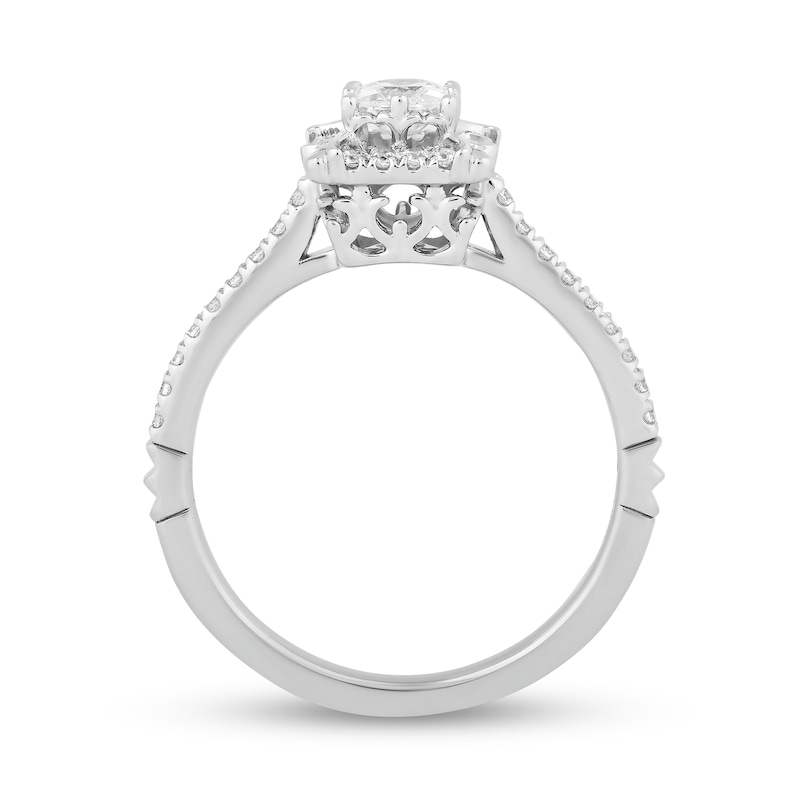 Enchanted Disney Majestic Princess 0.69 CT. T.W. Diamond Frame Engagement Ring in 14K White Gold