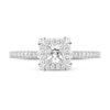 Thumbnail Image 3 of Enchanted Disney Majestic Princess 0.69 CT. T.W. Diamond Frame Engagement Ring in 14K White Gold