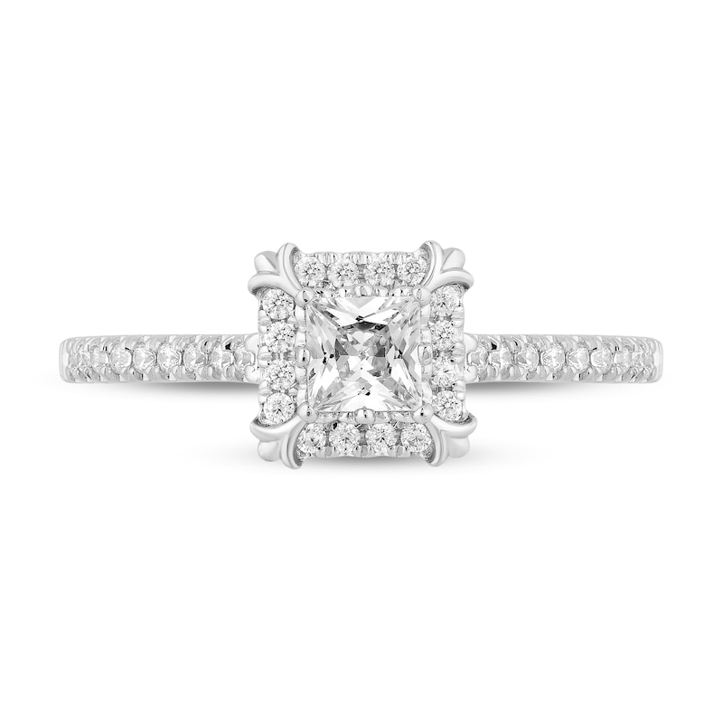 Enchanted Disney Majestic Princess 0.69 CT. T.W. Diamond Frame Engagement Ring in 14K White Gold