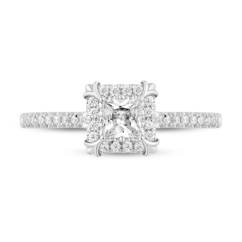 Enchanted Disney Majestic Princess 0.69 CT. T.W. Diamond Frame Engagement Ring in 14K White Gold