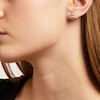 Thumbnail Image 2 of 6.0mm Asscher-Cut Cubic Zirconia and 4.0mm Ball Stud Earrings Set in 14K Gold