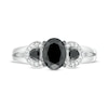 Thumbnail Image 3 of 1.45 CT. T.W. Oval Black and White Diamond Engagement Ring in 10K White Gold
