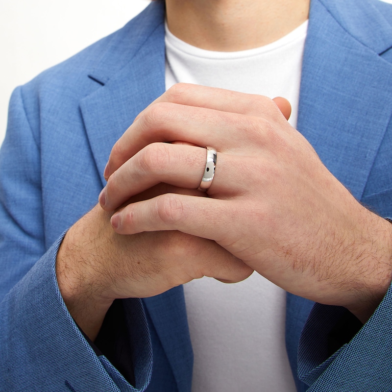 Main Image 2 of Men's 5.0mm Comfort Fit Wedding Band in Platinum