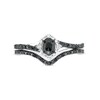 Thumbnail Image 2 of 0.51 CT. T.W. Oval Black and White Diamond Frame Split Shank Bridal Set in 10K White Gold