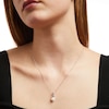 Thumbnail Image 2 of Vera Wang Love Collection 8.0mm Freshwater Cultured Pearl, Blue Sapphire and Diamond Accent Pendant in 10K White Gold