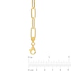 Thumbnail Image 3 of 6.0mm Paper Clip Chain Anklet in Sterling Silver in Gold-Tone Flash Plate - 9&quot;