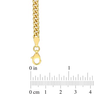4.4mm Curb Chain Anklet in Sterling Silver in Gold-Tone Flash Plate - 9"