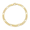 Thumbnail Image 1 of 5.5mm Figaro Chain Anklet in Sterling Silver with Gold-Tone Flash Plate - 9"