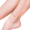 Thumbnail Image 1 of 2.2mm Rope Chain Anklet in Sterling Silver with Gold-Tone Flash Plate - 9"