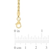 Thumbnail Image 2 of 2.2mm Rope Chain Anklet in Sterling Silver with Gold-Tone Flash Plate - 9"