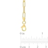 Thumbnail Image 3 of 3.5mm Paper Clip Chain Anklet in Sterling Silver with Gold-Tone Flash Plate - 9"