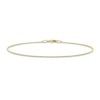 Thumbnail Image 1 of 1.0mm Ball Chain Anklet in Sterling Silver with Gold-Tone Flash Plate - 9"