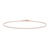 Thumbnail Image 1 of 1.0mm Ball Chain Anklet in Sterling Silver with Rose-Tone Flash Plate - 9"