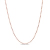 Thumbnail Image 1 of 1.5mm Bead Chain Necklace in Sterling Silver with Rose-Tone Flash Plate - 16"