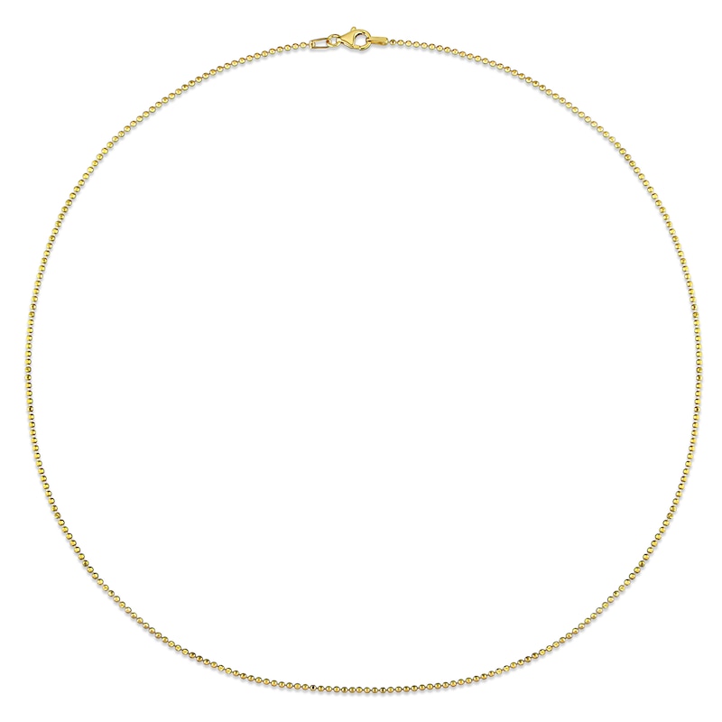 Main Image 3 of 1.5mm Bead Chain Necklace in Sterling Silver with Gold-Tone Flash Plate - 20"
