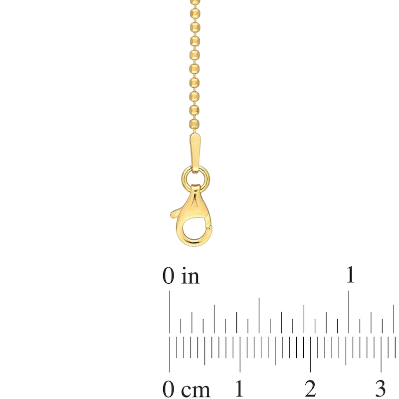 1.5mm Bead Chain Necklace in Sterling Silver with Yellow Gold Flash Plate - 20"