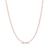 Thumbnail Image 1 of 1.5mm Bead Chain Necklace in Sterling Silver with Rose-Tone Flash Plate