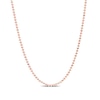 Thumbnail Image 0 of 1.5mm Bead Chain Necklace in Sterling Silver with Rose-Tone Flash Plate