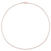 1.5mm Bead Chain Necklace in Sterling Silver with Rose Gold Flash Plate