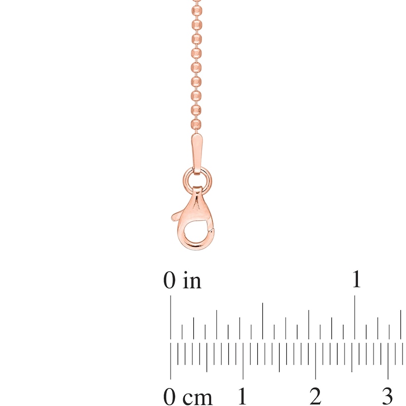 Main Image 4 of 1.5mm Bead Chain Necklace in Sterling Silver with Rose-Tone Flash Plate
