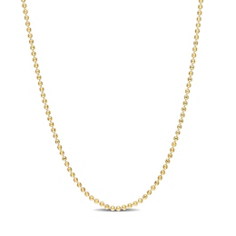1.5mm Bead Chain Necklace in Sterling Silver with Gold-Tone Flash Plate