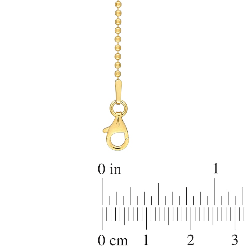 Main Image 4 of 1.5mm Bead Chain Necklace in Sterling Silver with Gold-Tone Flash Plate
