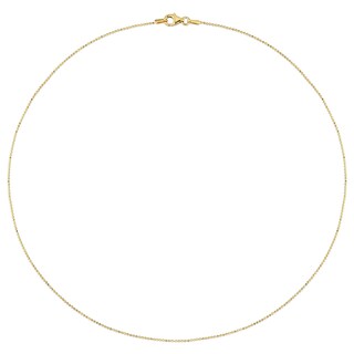 1.0mm Bead Chain Necklace in Sterling Silver with Gold-Tone Flash Plate