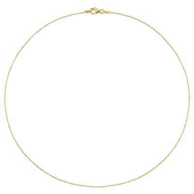 1.0mm Bead Chain Necklace in Sterling Silver with Gold-Tone Flash Plate