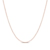 Thumbnail Image 1 of 1.0mm Bead Chain Necklace in Sterling Silver with Rose-Tone Flash Plate