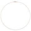 1.0mm Bead Chain Necklace in Sterling Silver with Rose Gold Flash Plate