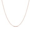 1.0mm Bead Chain Necklace in Sterling Silver with Rose Gold Flash Plate - 20"