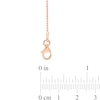 1.0mm Bead Chain Necklace in Sterling Silver with Rose Gold Flash Plate - 20"