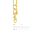 Thumbnail Image 3 of 14.5mm Figaro Chain Bracelet in Sterling Silver with Gold-Tone Flash Plate - 9"