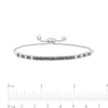 Thumbnail Image 2 of 0.15 CT. T.W. Black and White Diamond Line Bolo Bracelet in Sterling Silver – 9.5"