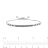 Thumbnail Image 3 of 0.15 CT. T.W. Black and White Diamond Line Bolo Bracelet in Sterling Silver – 9.5"