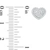 Forever Connected 0.20 CT. T.W. Pear-Shaped Diamond Heart Frame Stud Earrings in Sterling Silver