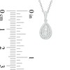 Thumbnail Image 3 of Forever Connected 0.10 CT. T.W. Pear-Shaped Diamond Frame Pendant in Sterling Silver