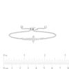 Thumbnail Image 3 of Diamond Accent Sideways Cross Bolo Bracelet in Sterling Silver – 9.5"