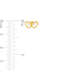 Diamond Accent Interlocking Hearts Stud Earrings in 10K Gold