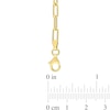 Thumbnail Image 2 of 3.5mm Paper Clip Chain Bracelet in Sterling Silver with Gold-Tone Flash Plate - 7.5"