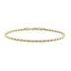 Thumbnail Image 0 of Ladies' 2.2mm Rope Chain Bracelet in Sterling Silver with Gold-Tone Flash Plate - 7.5"