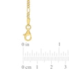 Thumbnail Image 3 of 2.2mm Figaro Chain Bracelet in Sterling Silver with Gold-Tone Flash Plate - 7.5"