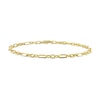 Thumbnail Image 1 of Ladies' 3.0mm Figaro Chain Bracelet in Sterling Silver with Gold-Tone Flash Plate - 7.5"