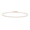 Thumbnail Image 1 of 1.0mm Bead Chain Bracelet in Sterling Silver with Rose-Tone Flash Plate - 7.5"