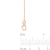 Thumbnail Image 3 of 1.0mm Bead Chain Bracelet in Sterling Silver with Rose-Tone Flash Plate - 7.5"