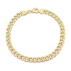 Thumbnail Image 1 of 6.5mm Curb Chain Anklet in Sterling Silver with Gold-Tone Flash Plate - 9"