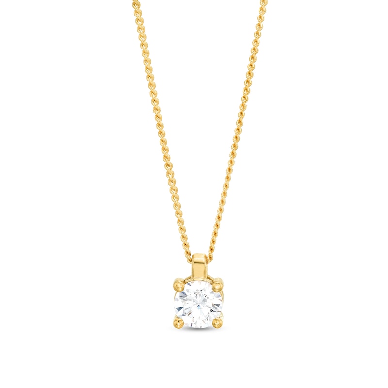 CT. Diamond Solitaire Pendant in 14K Gold (J/I3) – 19