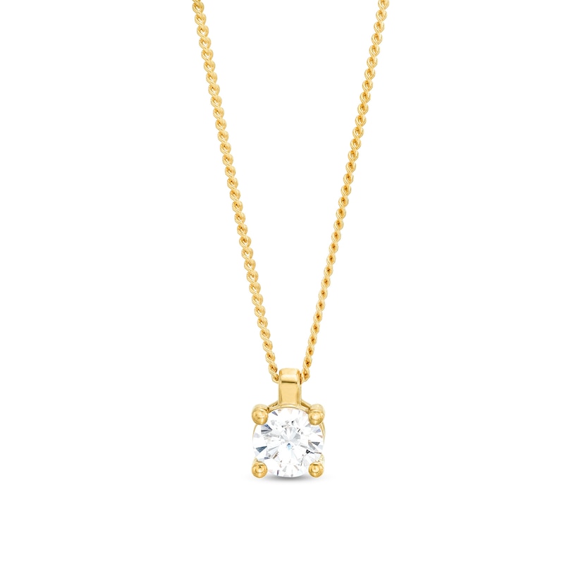 0.30 CT. Diamond Solitaire Pendant in 14K Gold (J/I3) – 19"