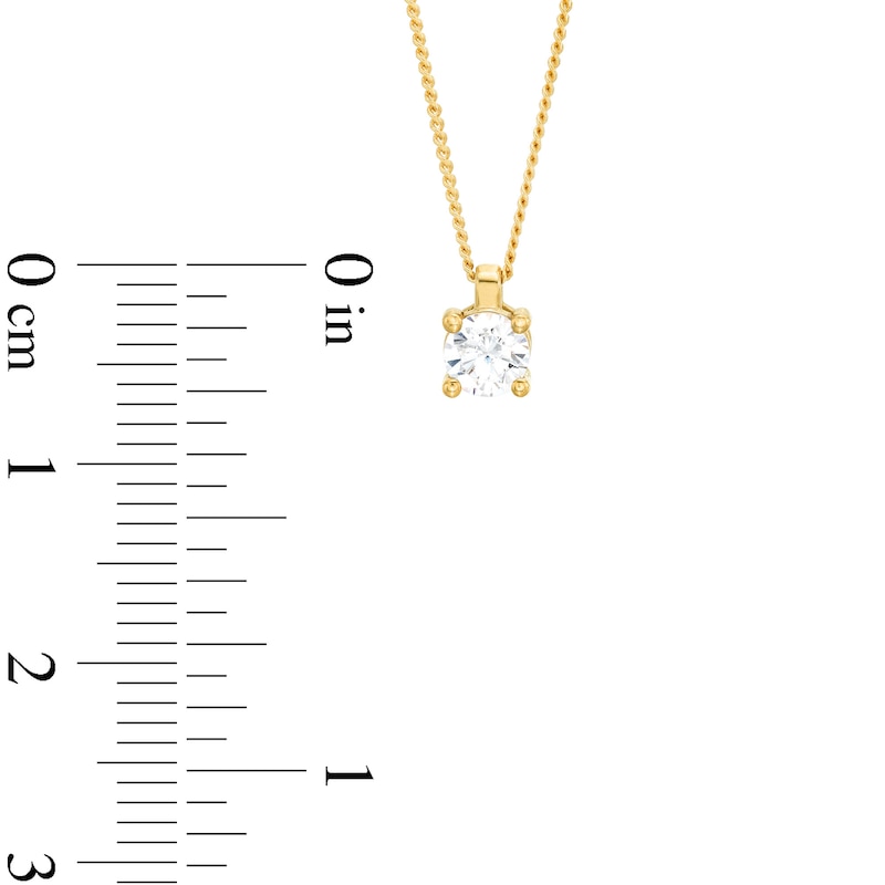 0.30 CT. Diamond Solitaire Pendant in 14K Gold (J/I3) – 19"